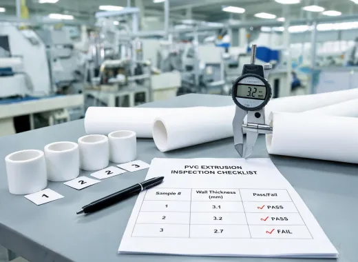 PVC extrusion inspection